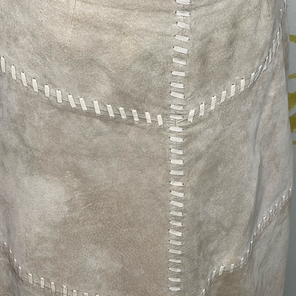 Full length maxi suede skirt - Picture 4 of 7